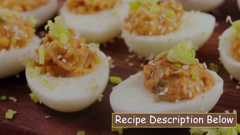 Keto Recipes | Bacon and Kimchi Deviled Eggs | Keto Diet Plan for Weight Loss