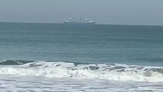 Disney ship out to sea.