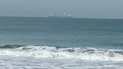 Disney ship out to sea.