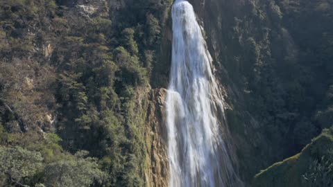 Beautiful landscape with waterfalls.