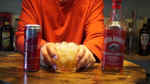 Ezra Brooks Cinnamon Whiskey & Red Bull Winter Edition Pear Cinnamon