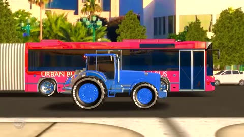 Wheels On The Bus + Street Vehicles Nursery Rhyme