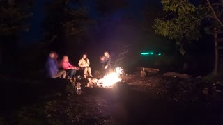 Go pro night lapse around the campfire