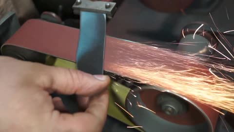 Damascus steel from an old chainsaw chain USSR - Calming video / ASMR