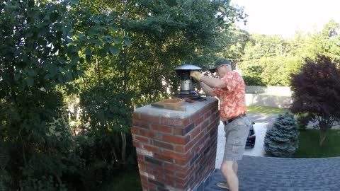 Woodstove chimney cleaning