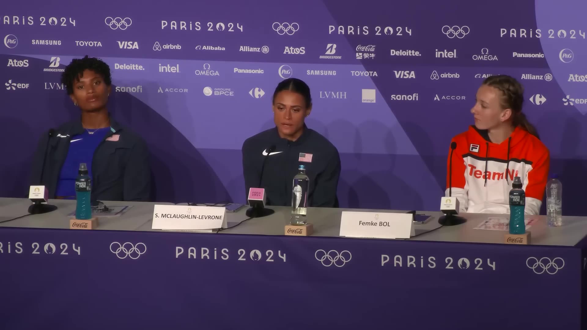 Sydney McLaughlin-Levrone, who won the gold medal and broke the world record in the 400 meter hurdle...