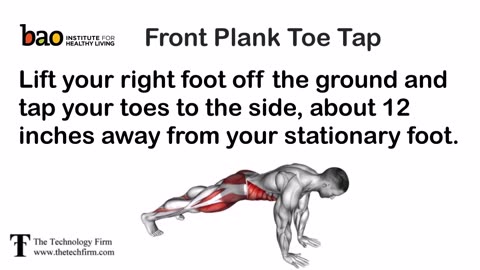 exercise Front Plank Toe Tap