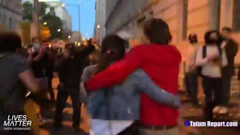 Couple Caught Inside Antifa-BLM Mob Screaming For Help!