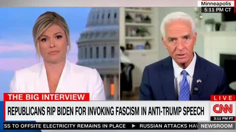 Crazy man with democrat nazi party government policy's says this crazy stuff. This man is a pro at brain washing 101. Florida Democrat Charlie Crist Says Biden Was Being “Honest” When He Labeled Trump Supporters “Semi-Fascists”