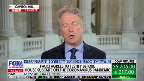 Rand Paul Raises Questions About Fauci's Role In 'Cover Up' Of COVID Origins