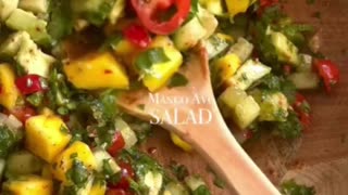 Mango avocado salad recipe 🥗🥭🥑🌶