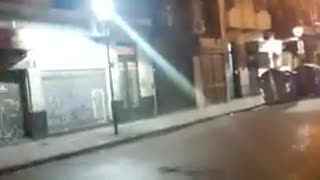 Guy kicks drink and falls down