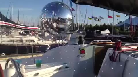 Disco Ball on a yacht! Only with Psycho Skipper!