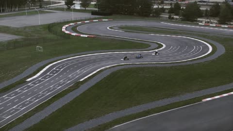 Dangerous twisted car race road