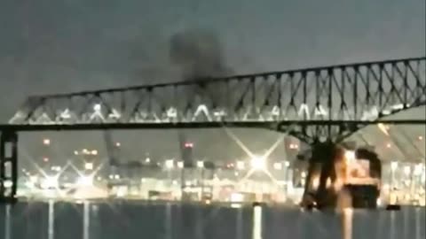 Baltimore bridge collapse by ship and explosives