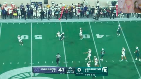 Washington vs Michigan State Football Game Highlights