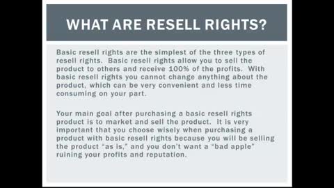 What Are Resell Rights