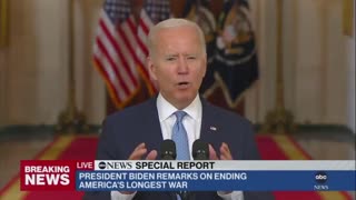 Joe Biden AGAIN Puts Blame On Trump For Afghanistan Debacle