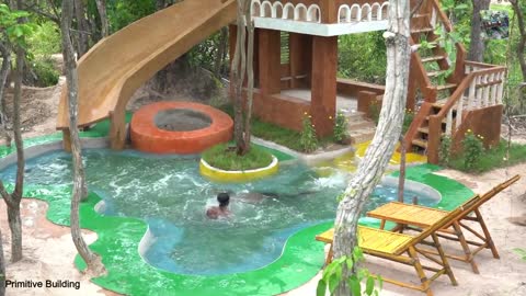 I Building The Most Creative Groundwater Well & Modern Water slide To Underground Swimming Pool