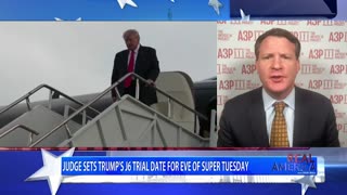 REAL AMERICA -- Dan Ball W/ Mike Davis, Judge Sets Trump Trial Date Day Before Super Tues.