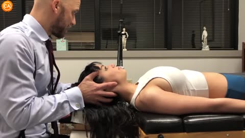 Chiropractic adjustment. Loud ASMR.