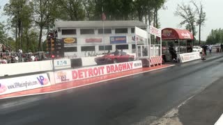 Rattler Camaro vs Mustang at Detroit Dragway Reunion at MIlan Dragway
