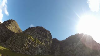 Mark Clark Portrush walking around Binevenagh Mountains 2016.