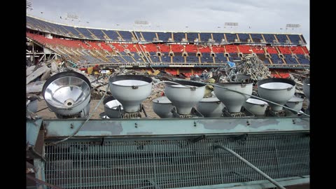 Demolition of Mile High Stadium in Denver