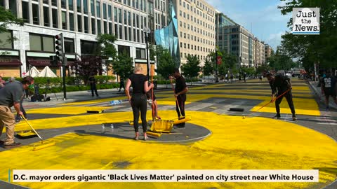 'Black Lives Matter' painted on city street near White House