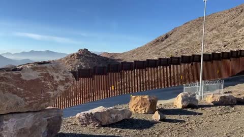 #152 the border in now, this is the US-Mexico border wall.