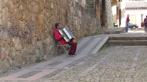 Blind accordion player in my town.