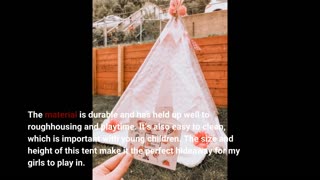 See Comments: Tiny Land Kids-Teepee-Tent with Soft Mat & Star Lights String, Cotton Kids Play-T...