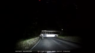 Mystery surrounds abandoned bus found in UK country lane