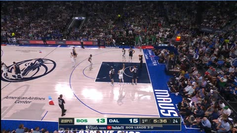 NBA Finals Game 4 June 14 - 1st quarter Part 3 Mavericks vs Celtics