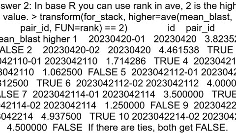 assign a value based on which row in a pair is higher