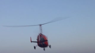 Helicopter extremely right above head