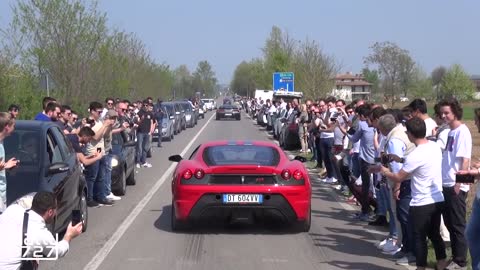 Launch Controls, Accelerations & Burnouts - Cars & Coffee Italy Brescia 2017!