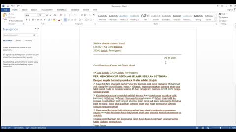 Cara Malas Nak Taip Contoh Surat