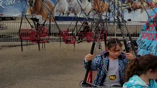 A kids ride at the midway!