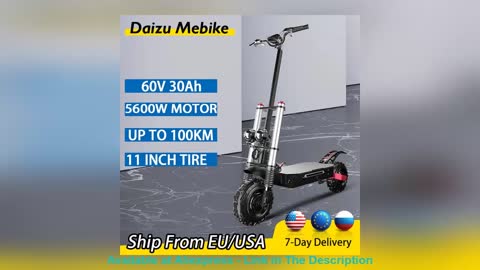 ⚡️ 11 Inch Electric Scooter 30Ah E Scooter Max Speed 80km/h Adult Kick Scooter 5600W Fold Skateboard