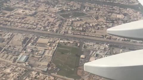 Early morning flight over sharjah UAE