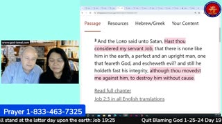 God Is Real 01-25-24 Quit Blaming God Day 19 What About Job??