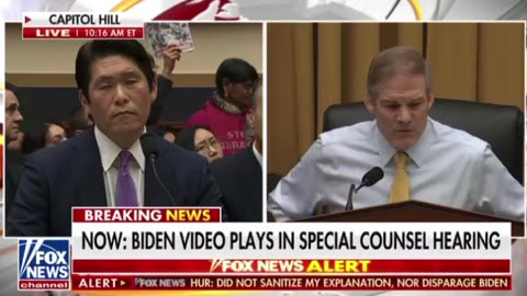 Rep Jordan plays Biden video