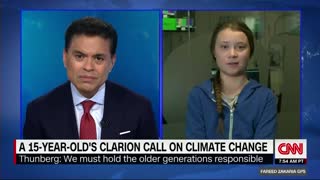 15-year-old liberal activist Greta Thunberg lectures CNN viewers about climate change
