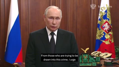 President Putin Addressed the Nation after Coup by PMC Wagner