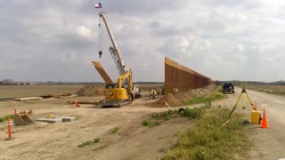 Border wall going up in Texas thanks to Greg Abbott.