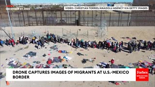 Forbes Breaking News - Drone Captures Scenes Of Migrants Amassing At U.S.-Mexico Border
