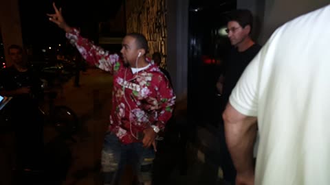 Producer Timbaland spotted outside LA restaurant