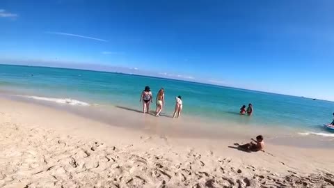 Miami beach walk latest video//#beach #bestbeach #usbeach #miami
