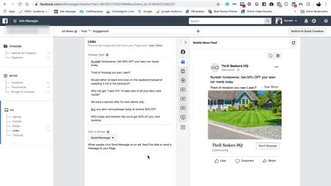 Facebook Ads For Lawn Care Services | Set Up Ad From Scratch